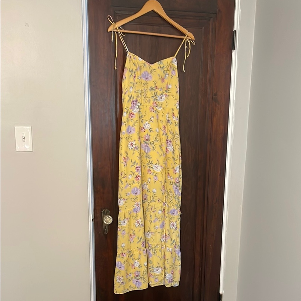 Abercrombie & Fitch Yellow Floral Maxi Dress